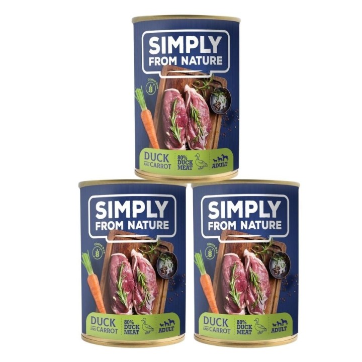 SIMPLY FROM NATURE Ente mit Karotte 3 x 400 g
