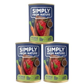 SIMPLY FROM NATURE Pferdefleisch mit Leinsamen 3 x 400 g
