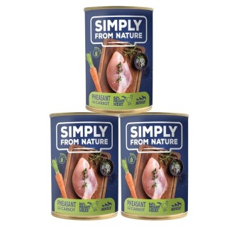 SIMPLY FROM NATURE Fasan mit Karotte 3 x 400 g