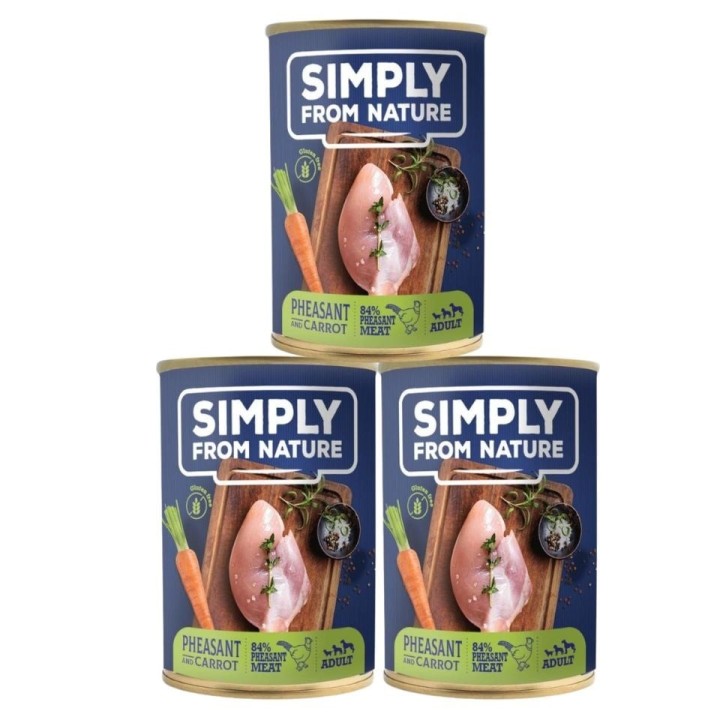 SIMPLY FROM NATURE Fasan mit Karotte 3 x 400 g