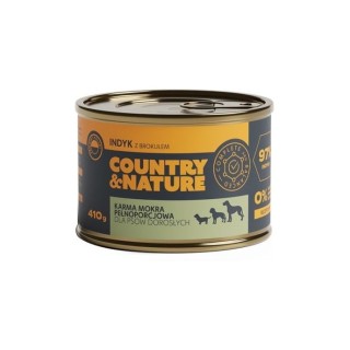 COUNTRY&amp,NATURE Getreidefreies Nassfutter Truthahn mit Broccoli 410g