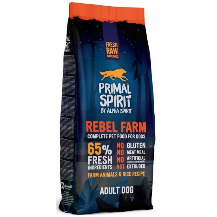 PRIMAL SPIRIT Rebel Farm weiches Hundefutter Huhn und Fisch 12 kg