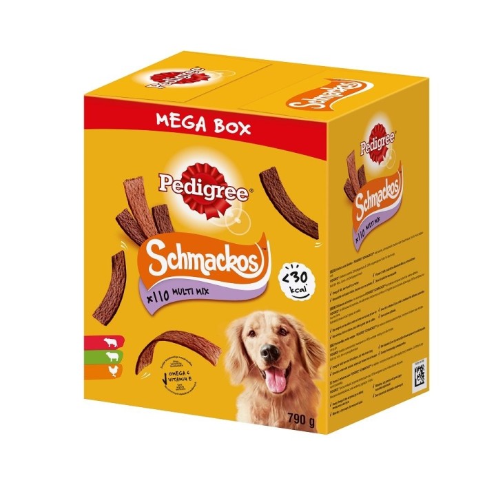PEDIGREE Mega Box Schmackos mit Rind-, Lamm- und Geflügelgeschmack 790 g