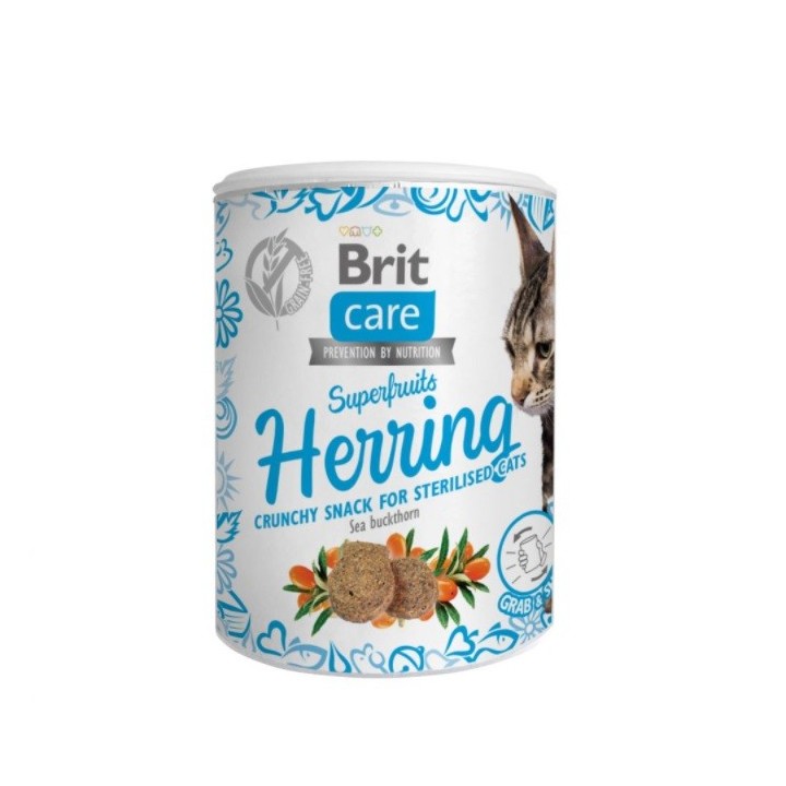BRIT Care Cat Snack Superfruits Herring with Sea Buckthorn 100 g
