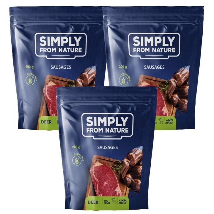 SIMPLY FROM NATURE Naturwürstchen mit Hirschfleisch 3 x 200 g