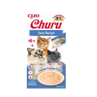 INABA Churu Cat cremiges Thunfisch-Katzenleckerli 4x14g