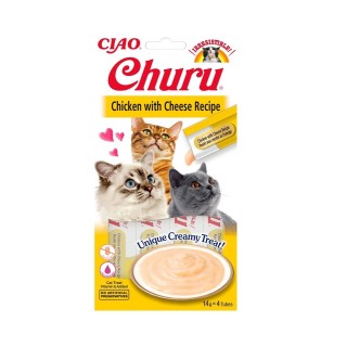 INABA Churu Cat cremiges Huhn und Käse Katzenleckerli 56 g