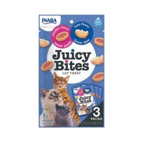 INABA Juicy Bites Leckerli mit Thunfisch und Huhn für Katzen 33,9 g (3x11,3 g)