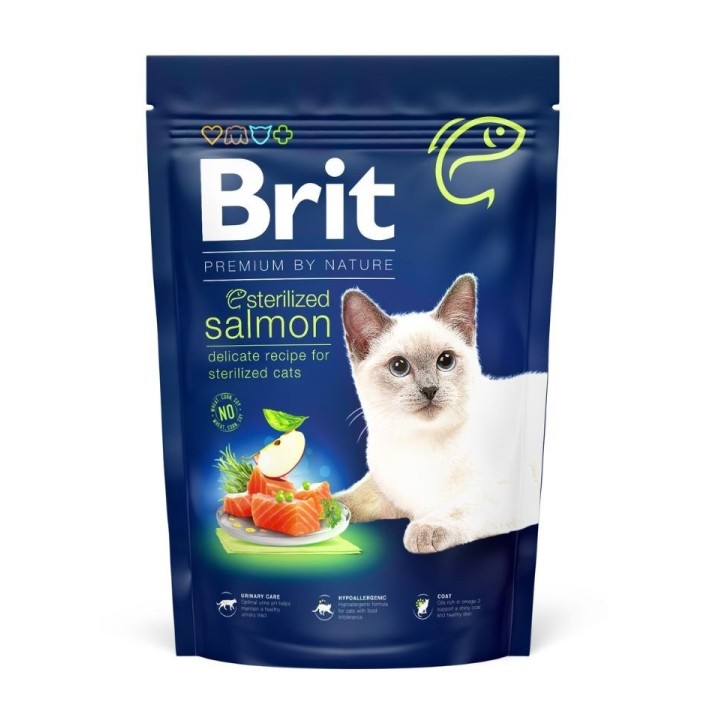 BRIT Cat Premium by Nature Sterilised salmon 1,5 kg