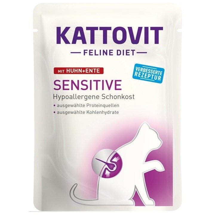 KATTOVIT Feline Diet Sensitive Huhn + Ente 85 g