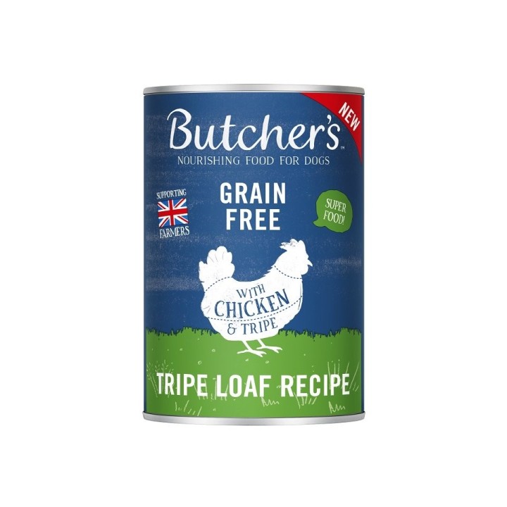 BUTCHER'S Original Tripe Hundefutter mit Huhn und Pansenpastete 400g