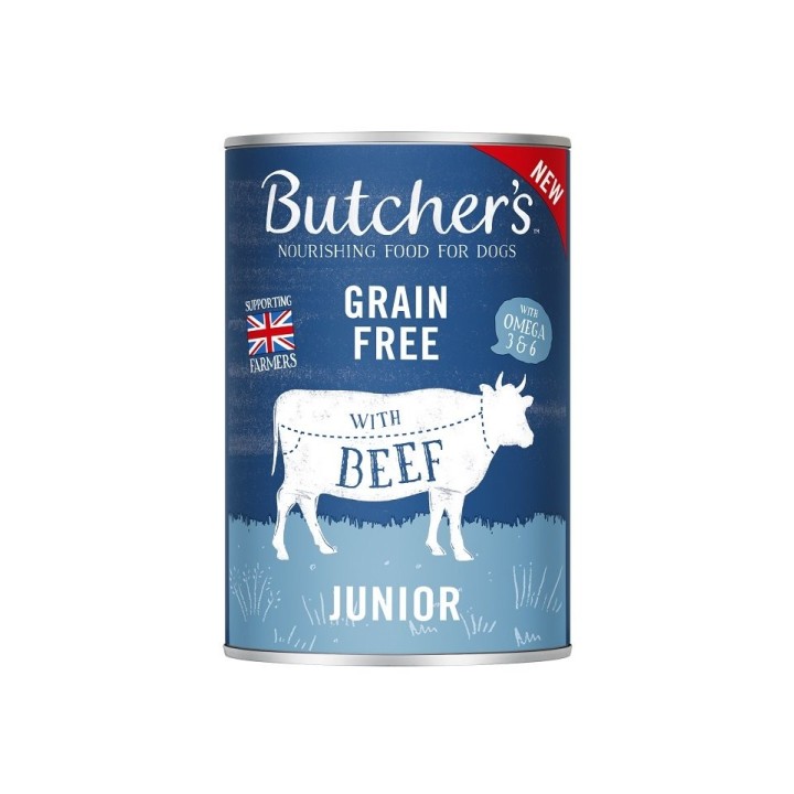 BUTCHER'S Original Junior, Hundefutter, Rindfleisch in Sülze, 400g