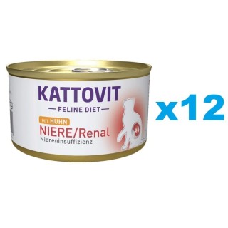 KATTOVIT Feline Diet Niere/Renal Huhn 12 x 85 g