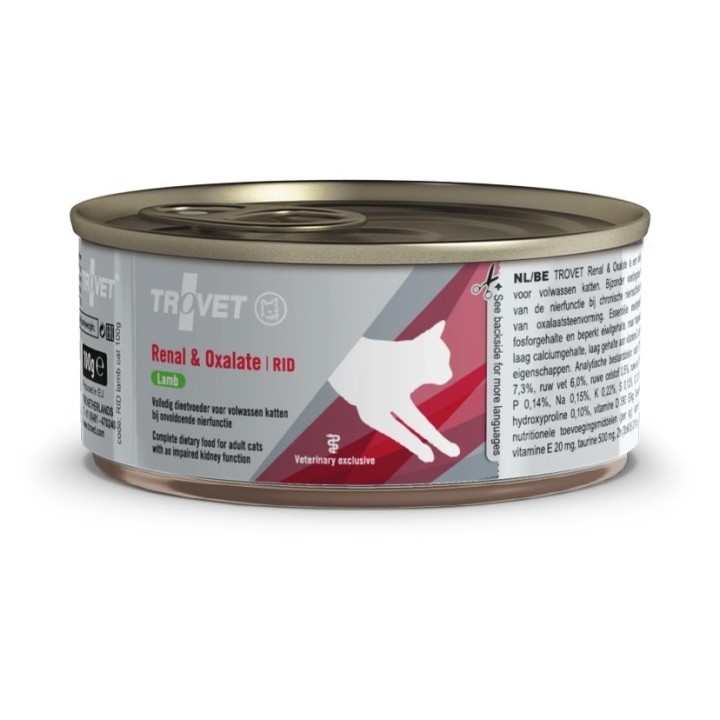 TROVET Renal &amp, Oxalate Lamb RID Katzennassfutter mit Lammfleisch 100 g