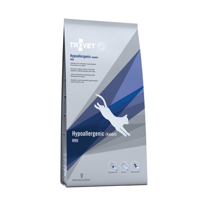 TROVET Hypoallergenic Rabbit RRD Katzentrockenfutter mit Kaninchen 3 kg