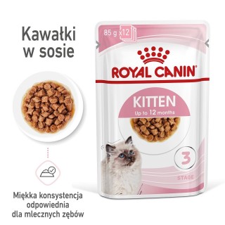 ROYAL CANIN KITTEN Nassfutter in Soße für Kätzchen 4x12x85g