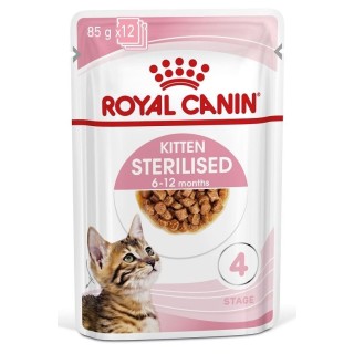 ROYAL CANIN KITTEN Sterilised Kittenfutter für kastrierte Kätzchen 24x 85 g