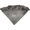 Schecker - Bestickte Mikrofaserdecke Premium [Silbergrau - Knochen mit Name]