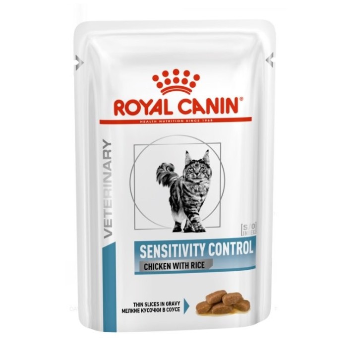 ROYAL CANIN Cat SENSITIVITY CONTROL Huhn mit Reis Katze - Feine Stückchen in Soße 24x85g