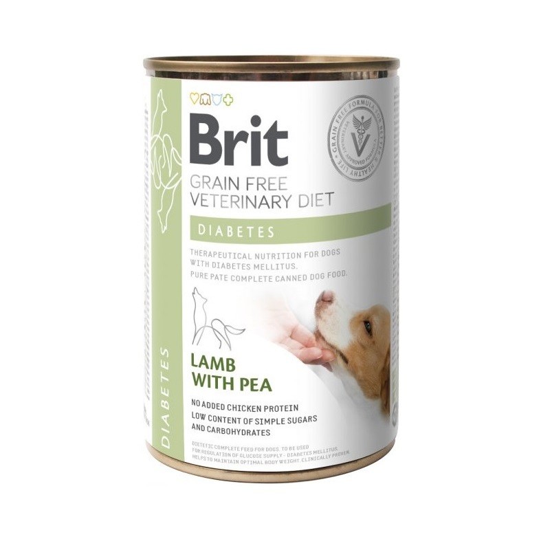 BRIT Veterinary Diet Diabetes Lamb, Pea Nassfutter für Hunde 400g