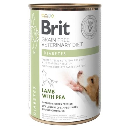 BRIT Veterinary Diet Diabetes Lamb, Pea Nassfutter für Hunde 400g