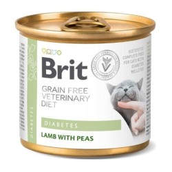 BRIT Veterinary Diet Diabetes Lamb Pea Nassfutter für Katzen bei Diabetes 200g