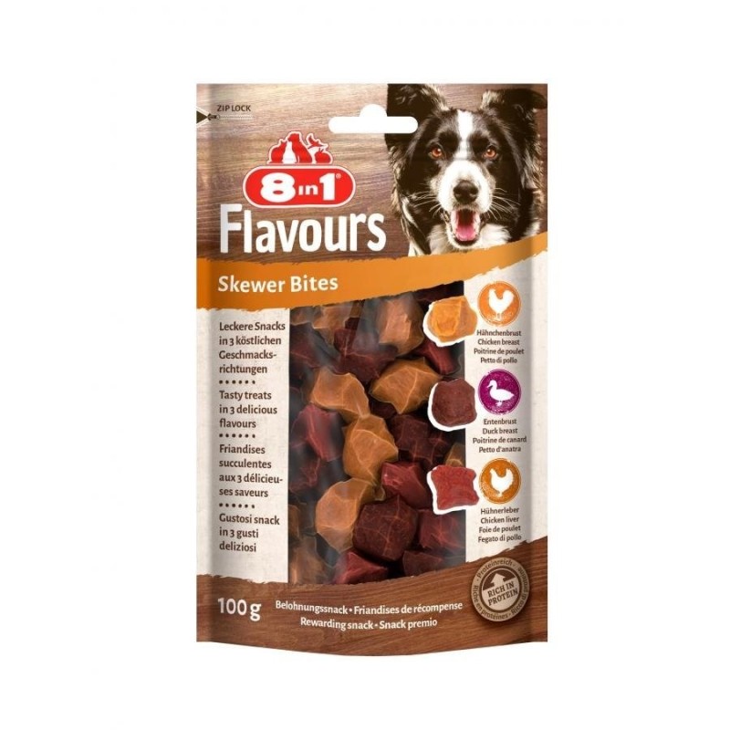 8IN1 Hundeleckerli Flavours Skewer Bites 100 g
