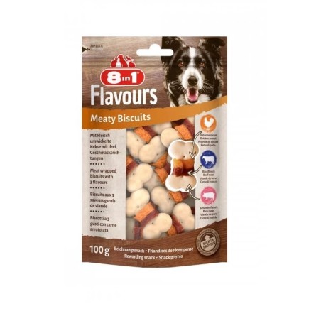 8IN1 Hundeleckerli Flavours Meaty Biscuits 100 g