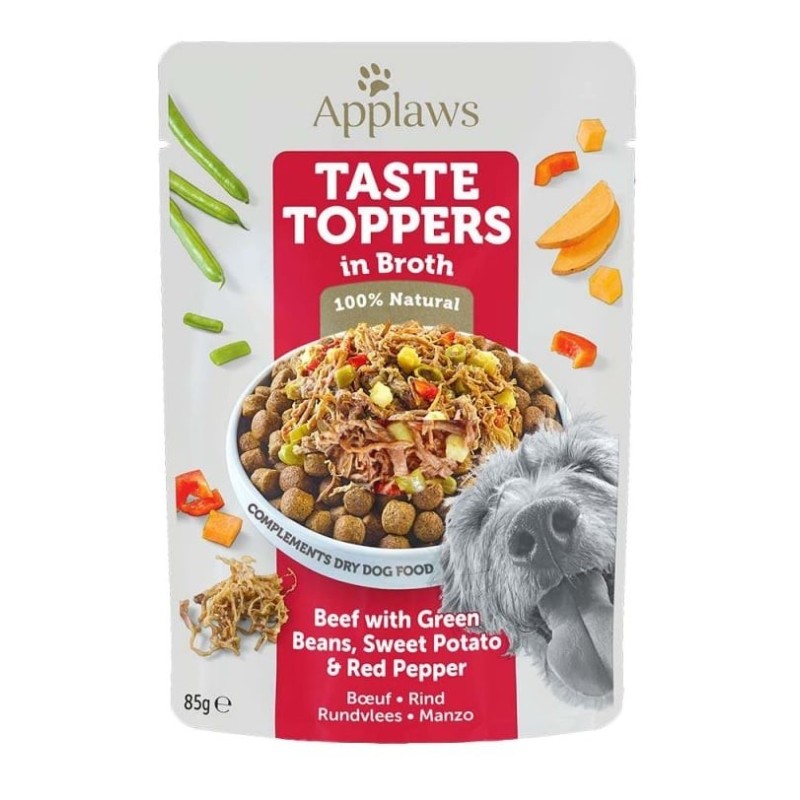 APPLAWS Taste Toppers Rindfleisch, grüne Bohnen, Paprika in Brühe 85 g