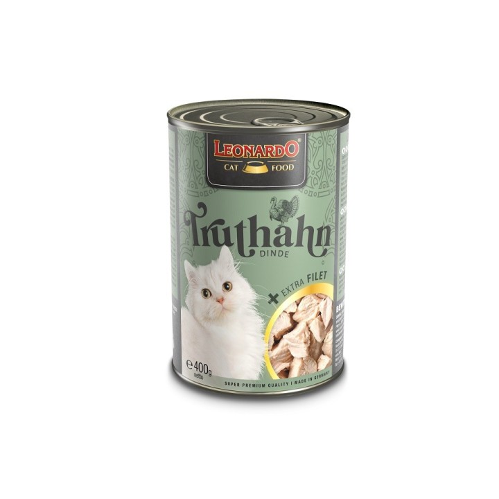 LEONARDO Truthahn mit extra Filet Nassfutter für Katzen 6x400g