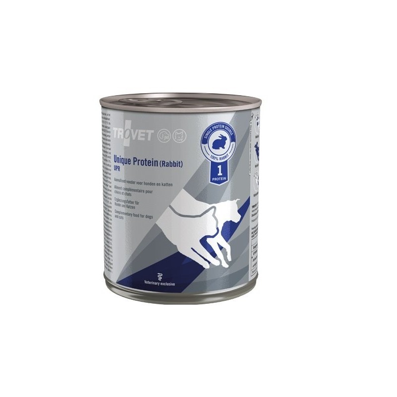 TROVET Unique Protein Rabbit UPR Nassfutter für Hunde und Katzen mit Kaninchen 6x800g
