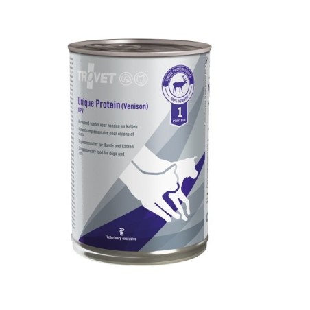 TROVET Unique Protein Venison UPV Nassfutter für Hunde und Katzen mit Wildfleisch 6x400 g
