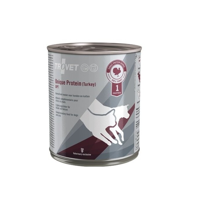TROVET Unique Protein Turkey UPT Nassfutter für Hunde und Katzen mit Pute 6x800 g