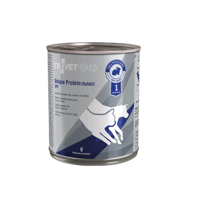 TROVET Unique Protein Rabbit UPR Nassfutter für Hunde und Katzen mit Kaninchen 12x800 g