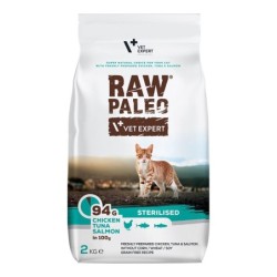 VETEXPERT Raw Paleo Sterilised Chicken&amp,Tuna&amp,Salmon für kastrierte Katzen 2 kg