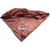 Schecker - Bestickte Mikrofaserdecke Premium [Beere - Pfotenspur mit Name]