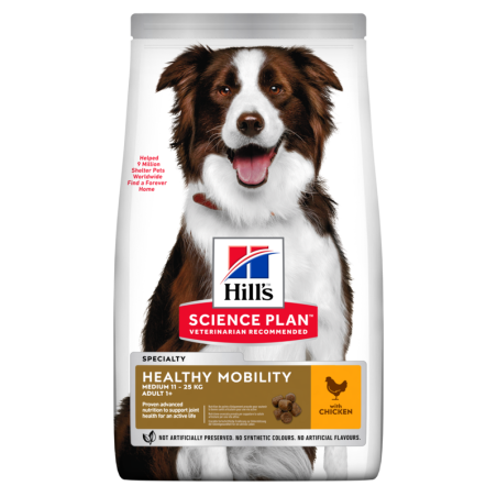 HILL'S Science Plan Canine Adult Healthy Mobility Medium Chicken 14 kg Hundefutter für mittelgroße Rassen - Gelenkunterstützu