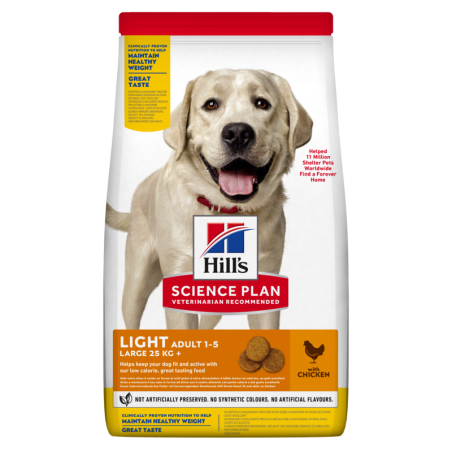 HILL'S Science Plan Canine Adult Light Large breed Chicken 18 kg Hundefutter Huhn für große Rassen