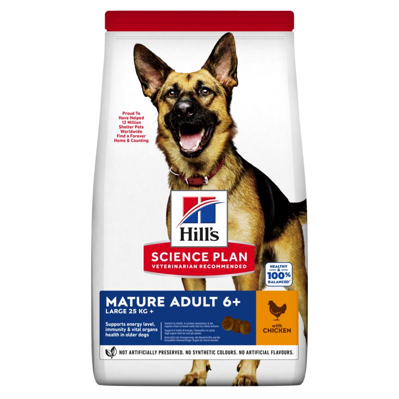 HILL'S Science Plan Canine Mature Adult 6+ Large breed Chicken 18 kg für ältere Hunde großer Rassen