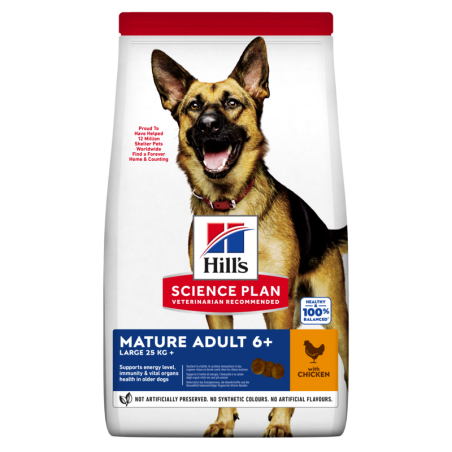HILL'S Science Plan Canine Mature Adult 6+ Large breed Chicken 18 kg für ältere Hunde großer Rassen