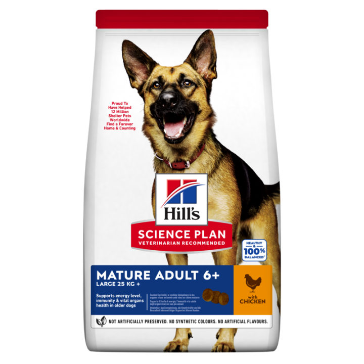 HILL'S Science Plan Canine Mature Adult 6+ Large breed Chicken 18 kg für ältere Hunde großer Rassen