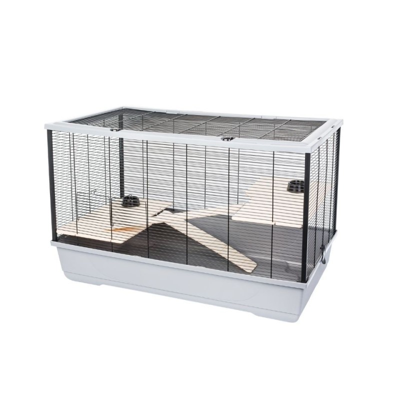 INTERZOO Harry + Wood Käfig für Nagetiere, Würger, Meerschweinchen 100 cm