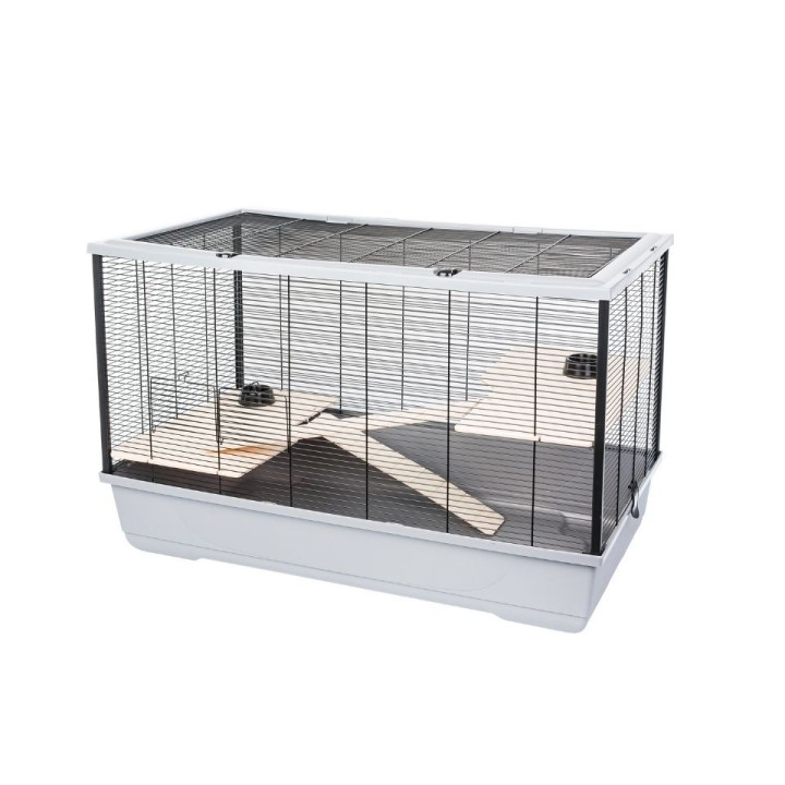 INTERZOO Harry + Wood Käfig für Nagetiere, Würger, Meerschweinchen 100 cm