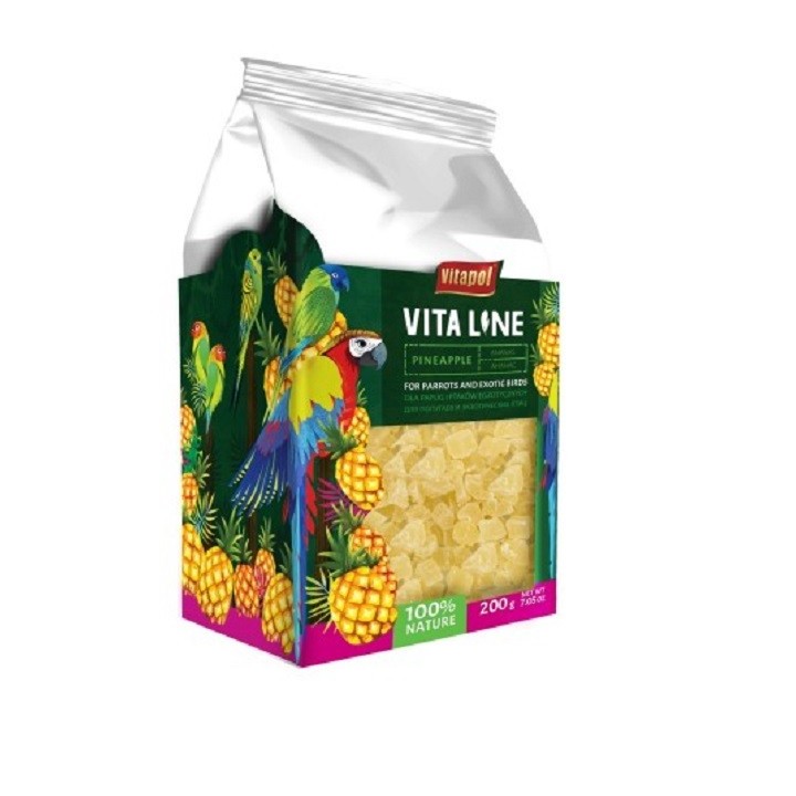 VITAPOL Ananas für Papageien und exotische Vögel 200 g