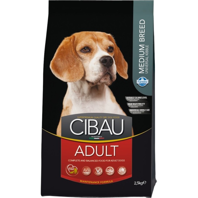 FARMINA Cibau Adult Medium Futter für ausgewachsene Hunde mittlerer Rassen 2,5kg
