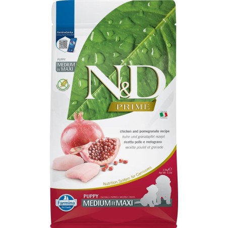 FARMINA N&amp,D PRIME PUPPY MEDIUM &amp, MAXI Welpenfutter mit Huhn und Granatapfel 2,5 kg