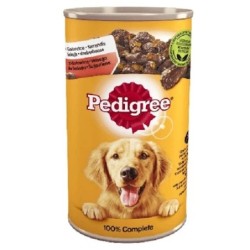 PEDIGREE Adult 12x1200g komplettes Nassfutter für ausgewachsene Hunde mit Huhn und Karotten in Gelee