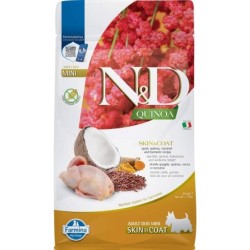 FARMINA N&amp,D Quinoa Skin&amp,Coat Mini Wachtel &amp, Kokosnuss für Hunde kleiner Rassen 800 g