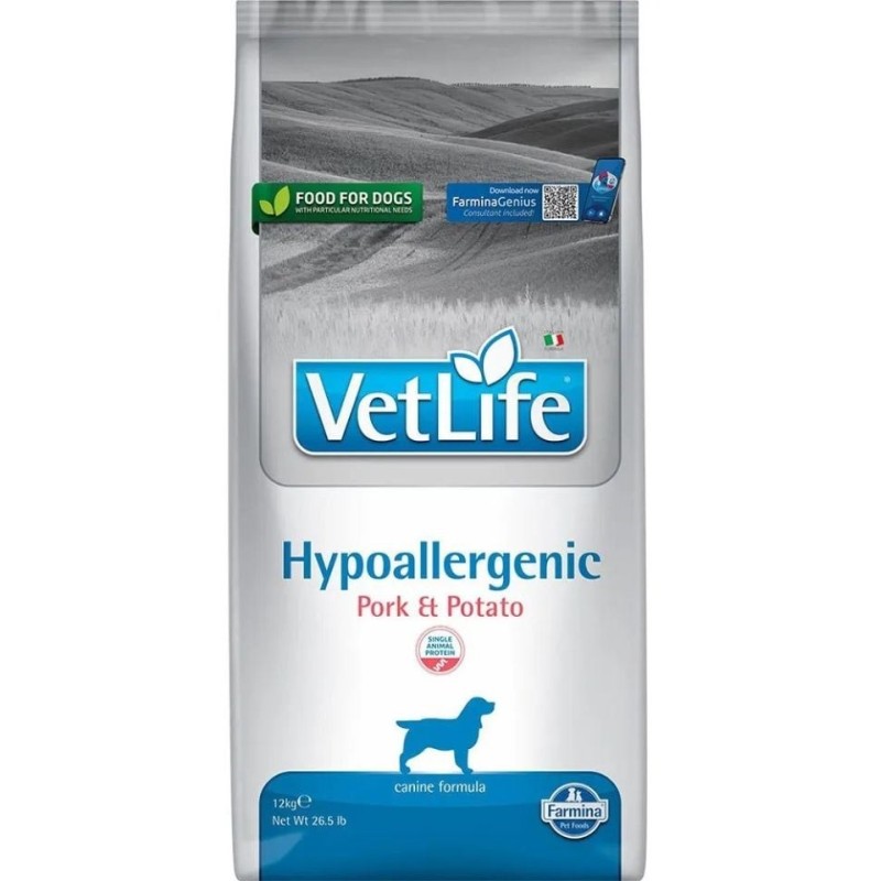FARMINA VetLife Hypoallergenic Pork Potato 12kg