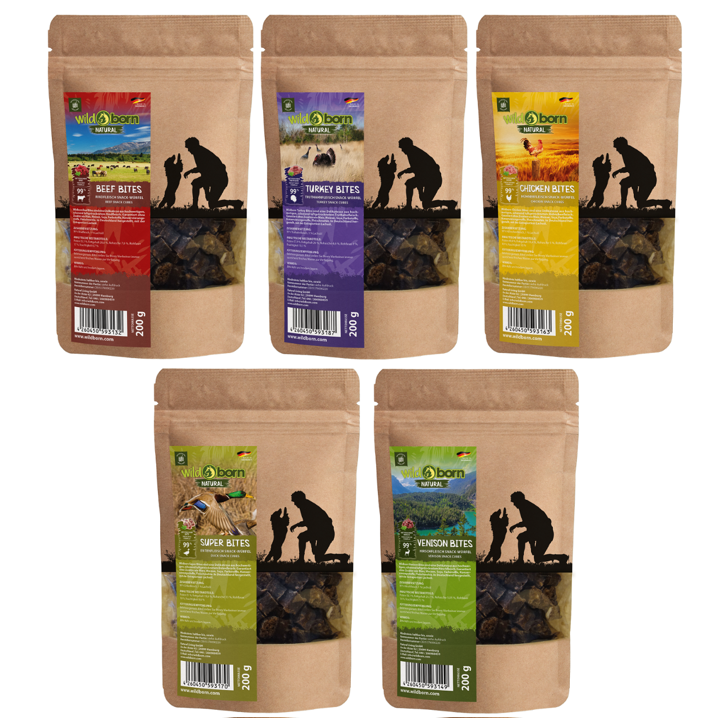 Wildborn Natural Snack Bites Hundesnack Multipack 1